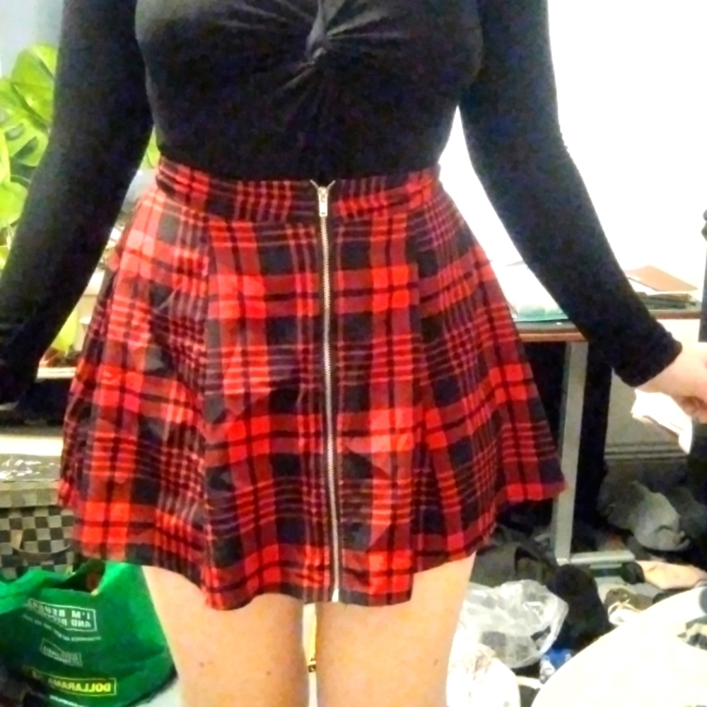 Plad mini skirt